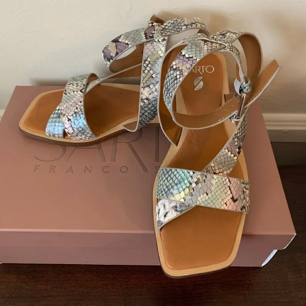 Sarto by Franco Sarto Women’s ema ankle strap leather sandal size 6, NIB